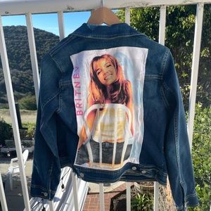 Britney Spears denim jacket jean jacket Medium M handmade
